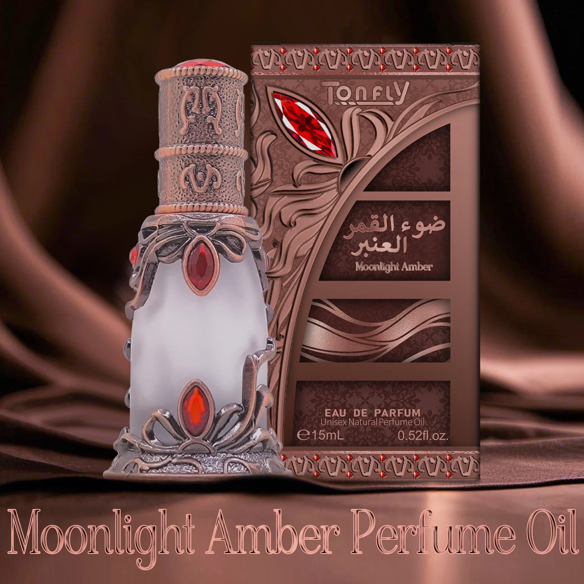 TONFLY Enchanting Jasmine Vanilla Eau de Parfum15ml  Blended with Natural Jasmine  Rich Vanilla Artistic Bottle Ready for Cross