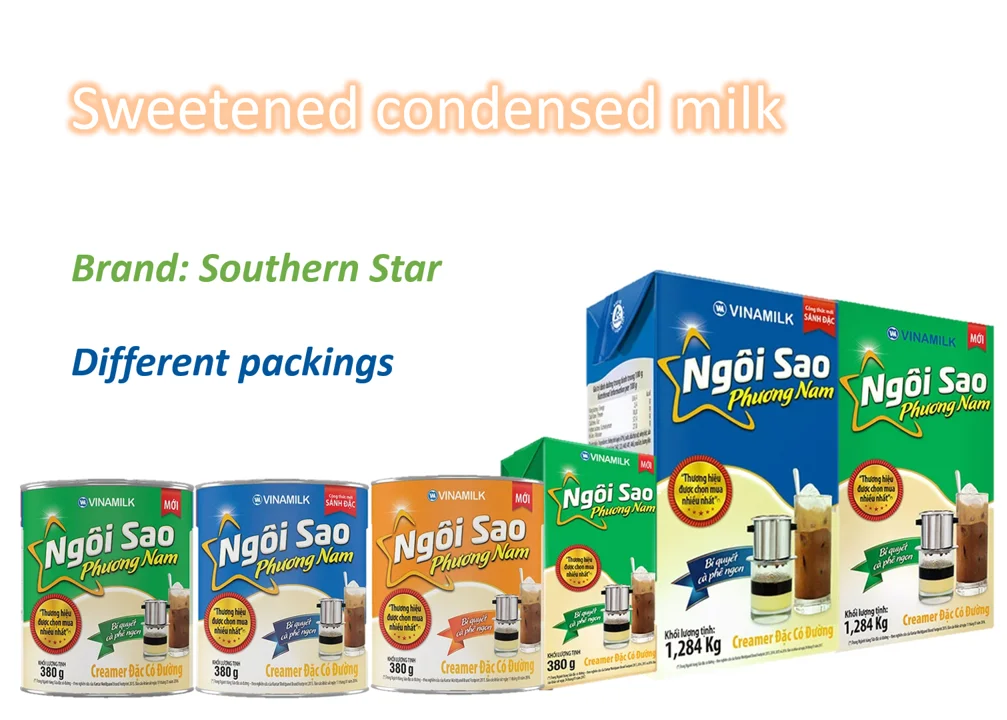 Vinamilk- Southern Star Brand - Blue Label Sweetened Condensed Creamer High Quality Wholesale 380g X 48 Tins Per Carton
