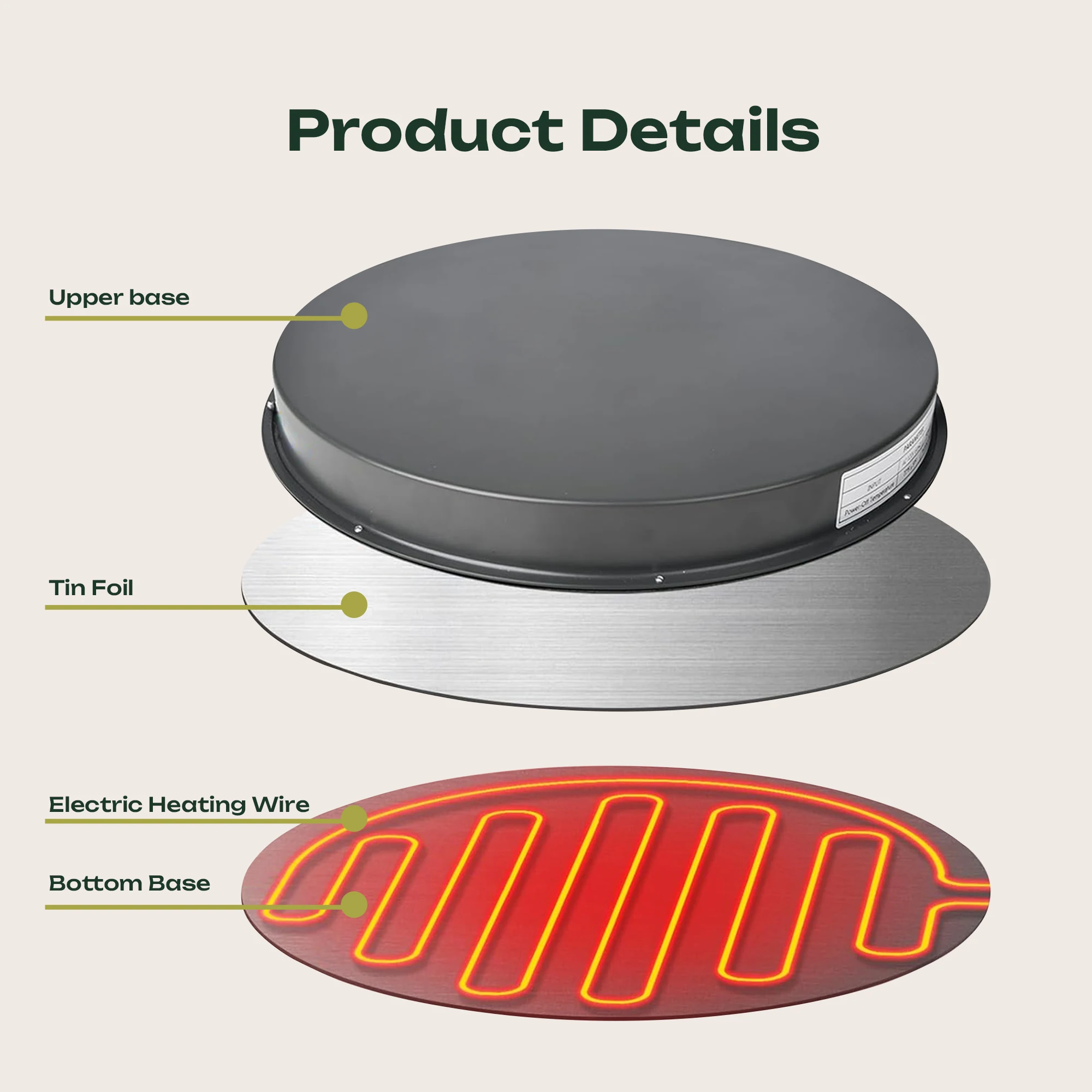 Chicken Water Heater for Winter, Poultry Water Heater Base 120v Silicone Heated Pad Chicken Waterer Heated Chicken Coop Heater