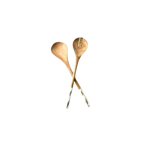 Premium Wooden And Resin Serving Spoon Best Polished Spoon Set Salad For Home and Restaurants Kitchen Dinner Spoon BY N M CRAFT