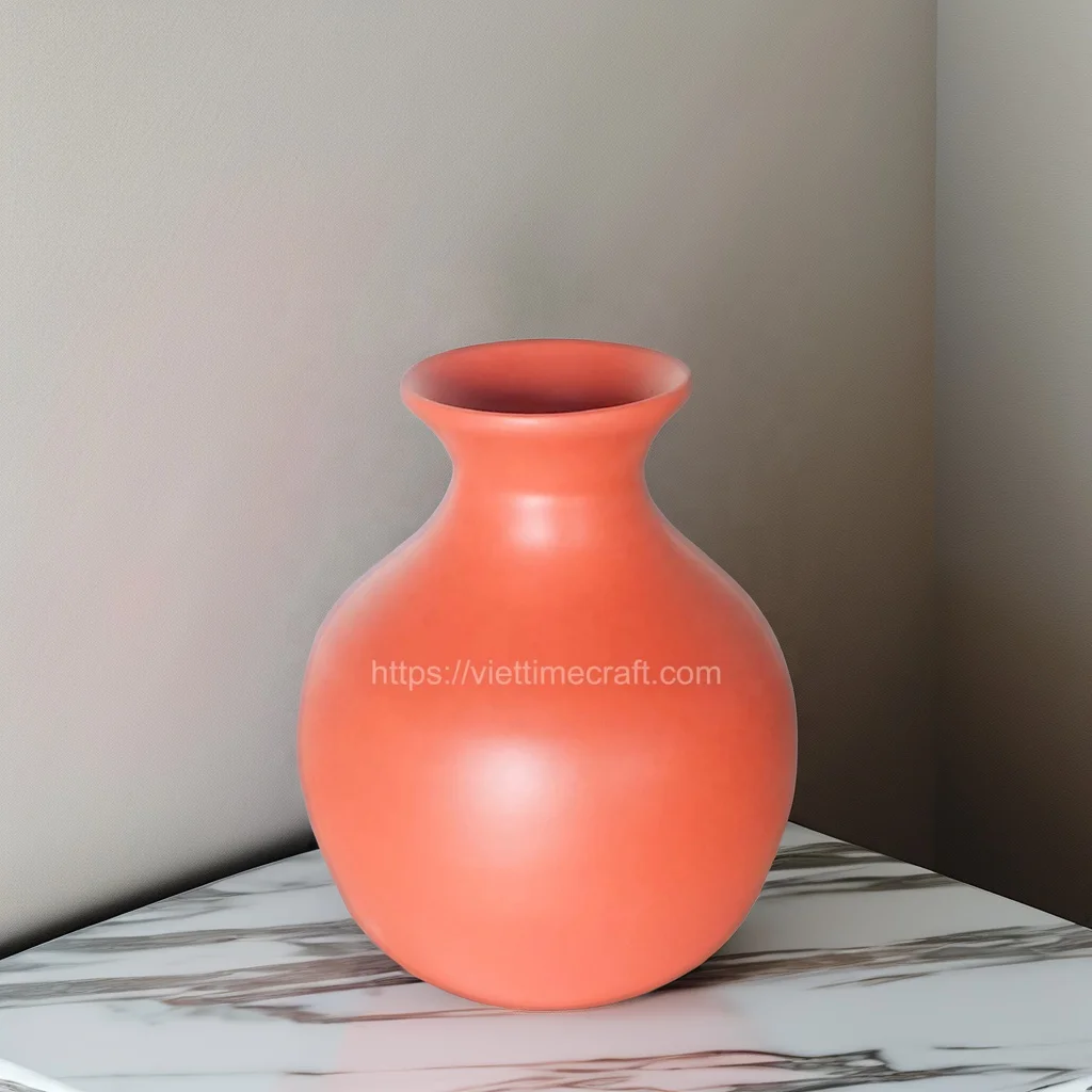 Оптовая продажа большая Деревянная ваза розовая Лаковая бамбуковая Цветочная для украшения дома вьетнамская ручная работа