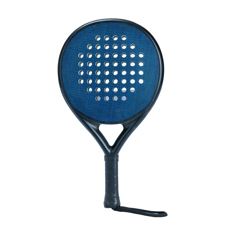 High End Hot Selling Diamond Teardrop Round Shape Custom Logo Carbon PadelFactory Price High Quality 3K Carbon Padel Racket