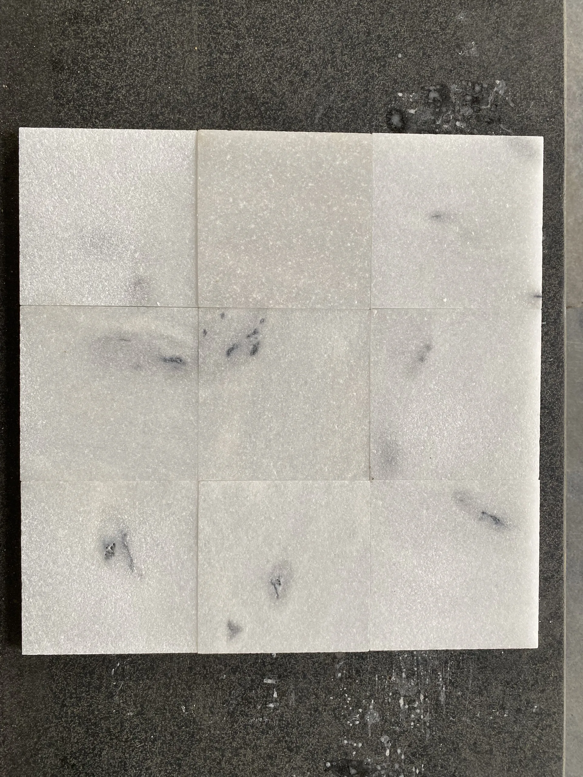 Vietnam style  white dolomite marble stone modern design 10x10x1cm