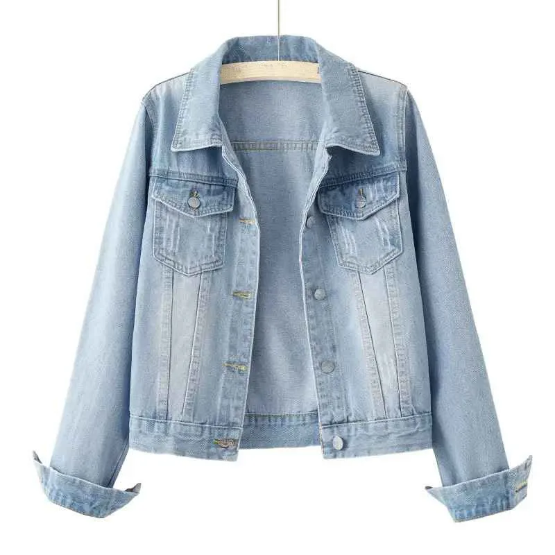 Latest New Design Wholesale blank Women denim jacket long sleeve single button denim cowboy jeans Hot Sale Denim Women jackets