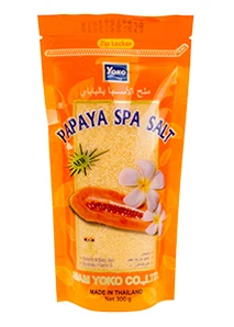 YOKO PAPAYA SPA SALT 300g. From Thailand [YOKO] Papaya Spa Milk Salt Moisturizing Exfoliating Body Scrub 300g NEW
