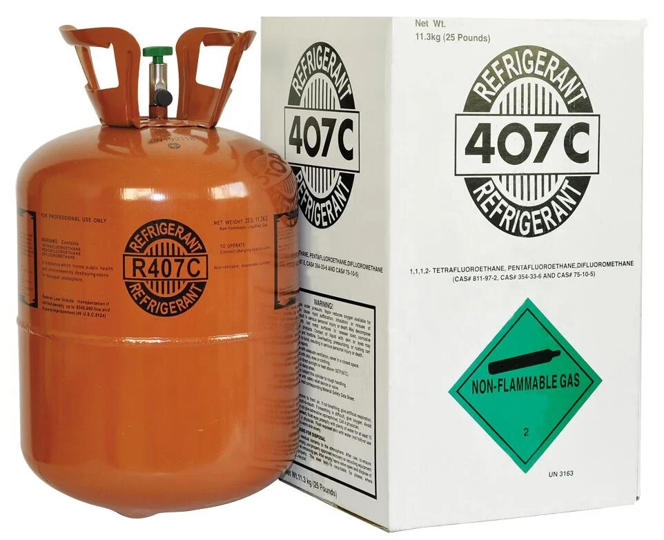 JUFLORON R407c refrigerant gas  12L CE Reusable cylinders  R407C 11.3KG  Refrigerant gas