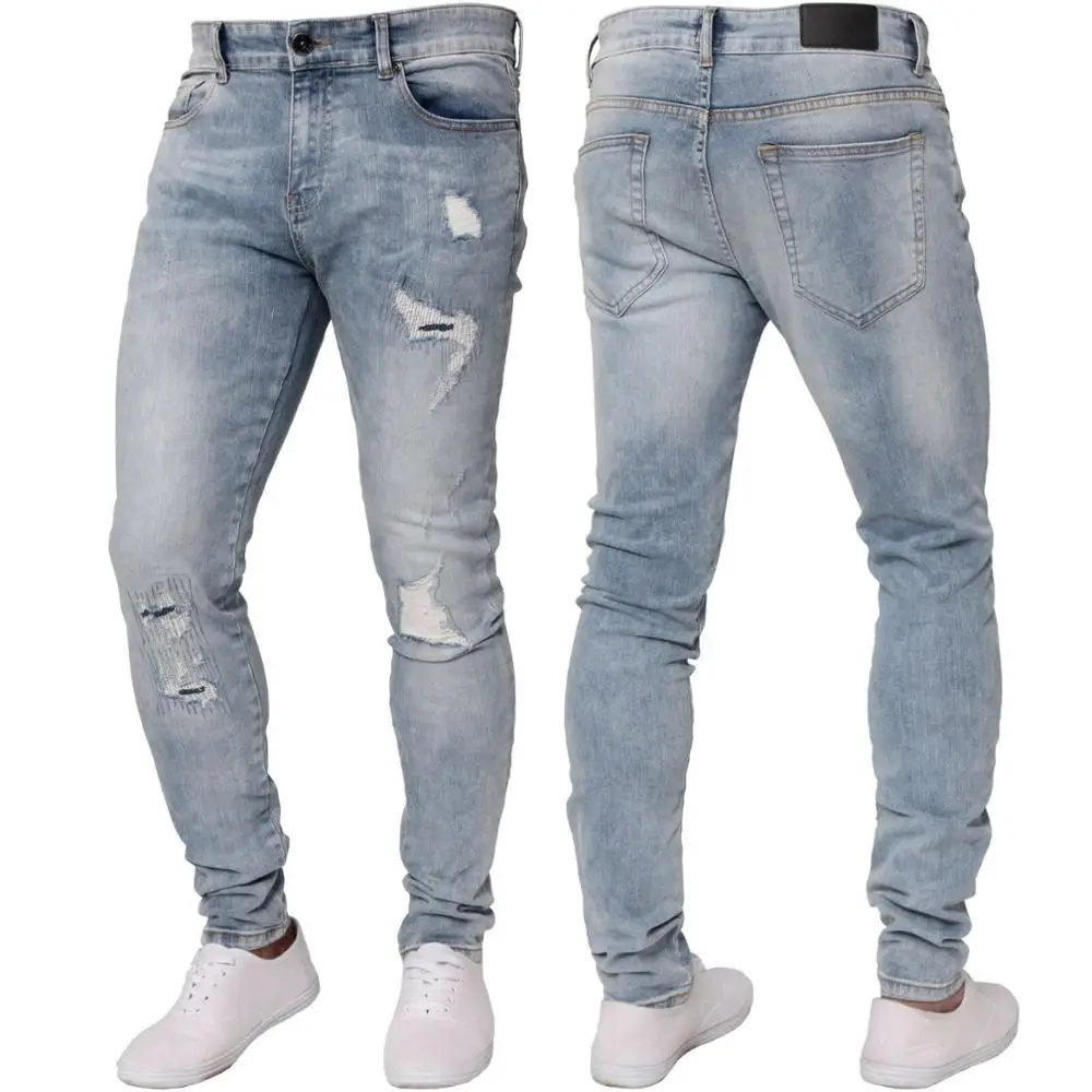 Factory Custom Business Edition Loose Men Stretch Jeans Straight Plus Size Formal Casual Men Jeans.