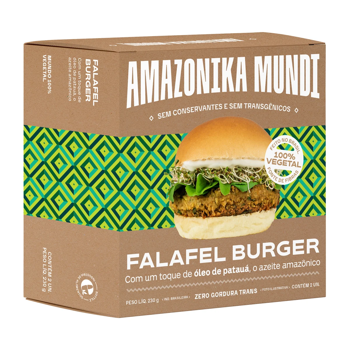 Frozen Falafel Vegan Burger Amazonika Mundi Vegetarian Food Chickpeas and Amazon Spices Sustainable Healthy Products