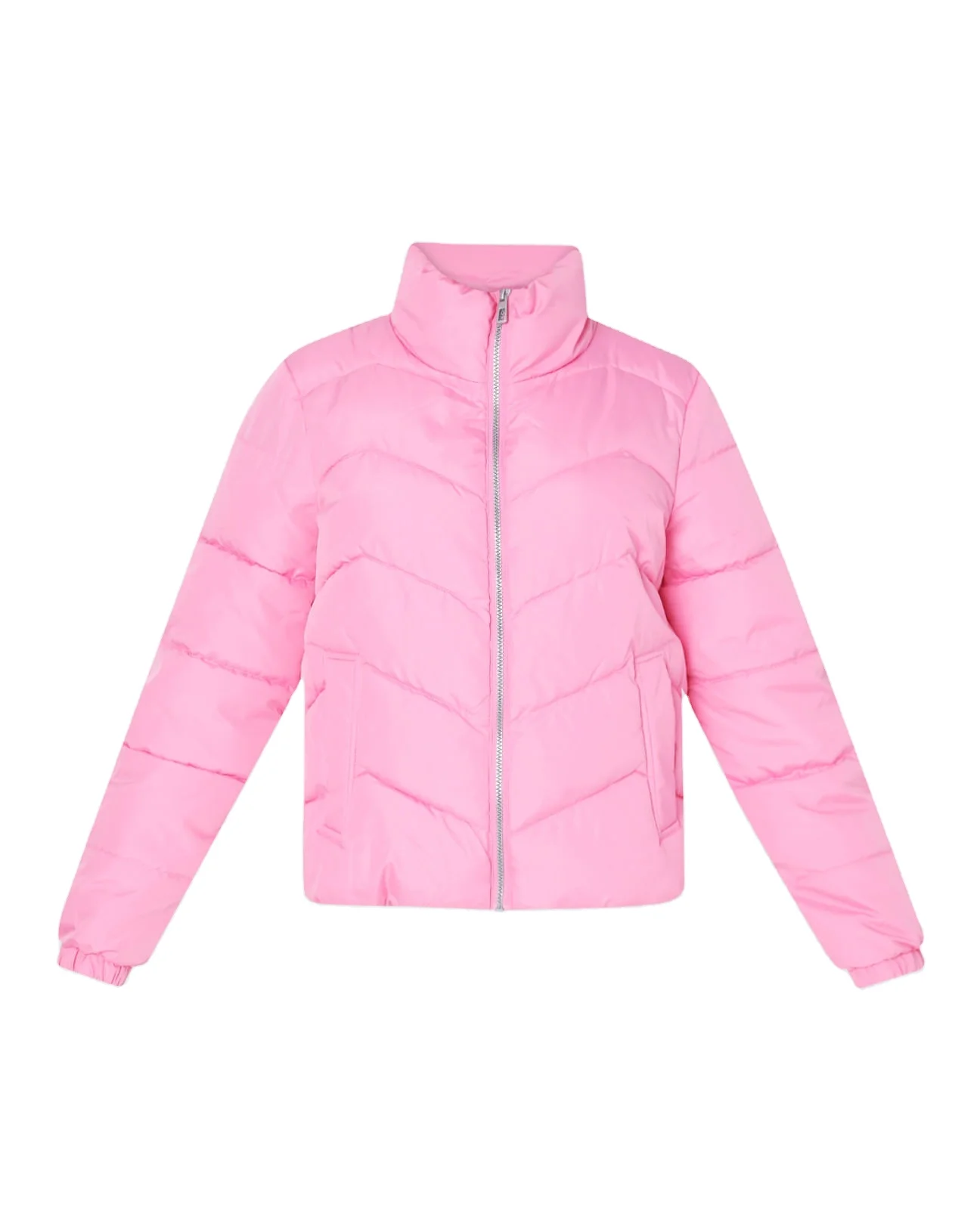 Женская стеганая куртка из гладкой ткани