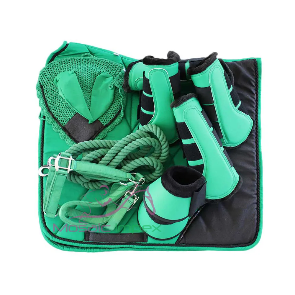 Carved Work Satin Dressage Square Riding Sheepskin Shape Half Super man Hologram different colors Direct Pu Foam Anti Slip Water