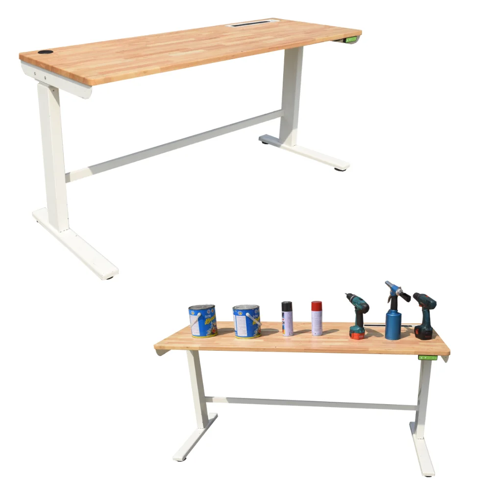 Electric Adjustable Workbench 168cm Storehouse Workshop Adjustable Lifting Desk Sit Stand Table Office Furniture tanding