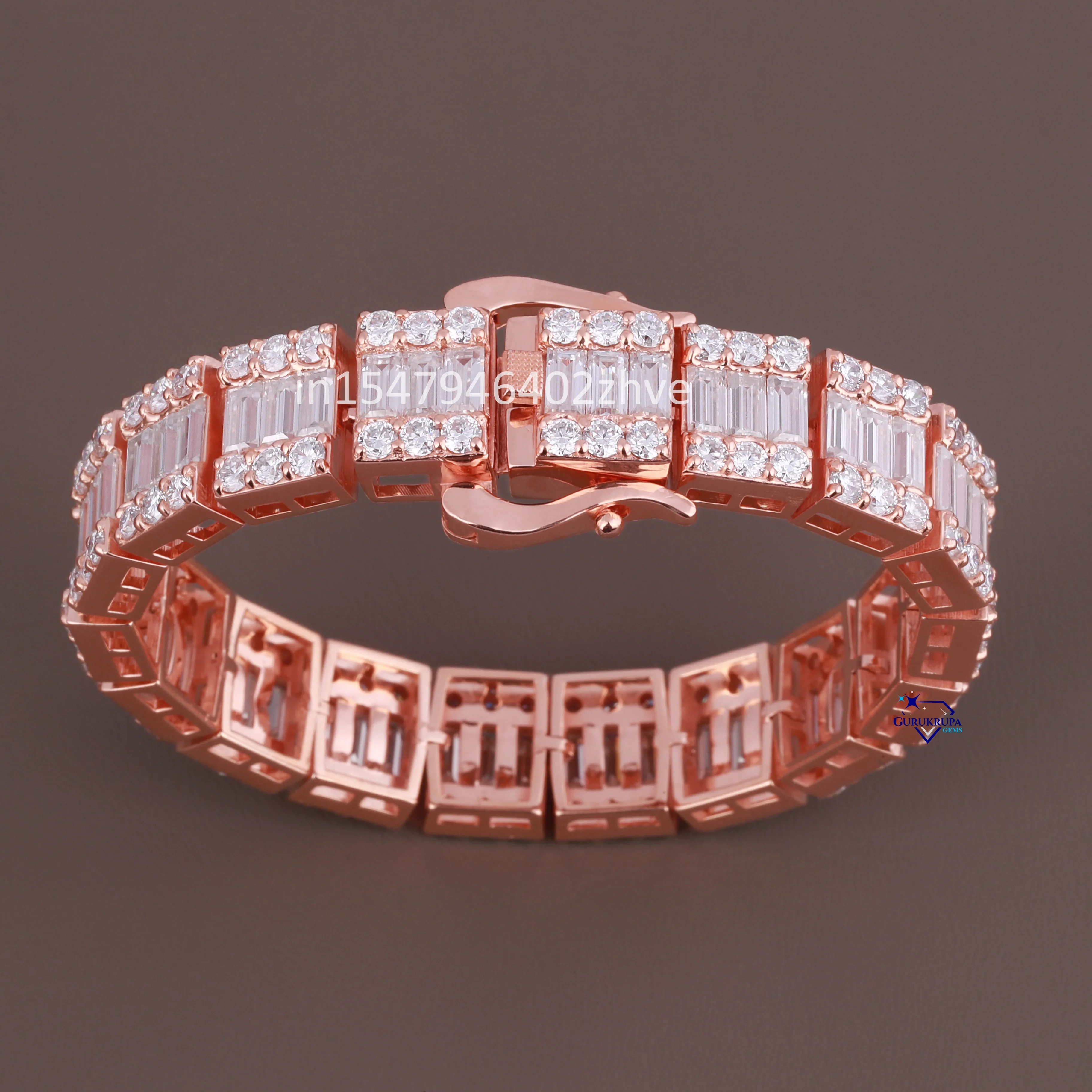 Premium Collection 925 Sterling Silver Moissanite Diamond Bracelet Unique Design Women Classic Rose Gold Lover Pattern Parties