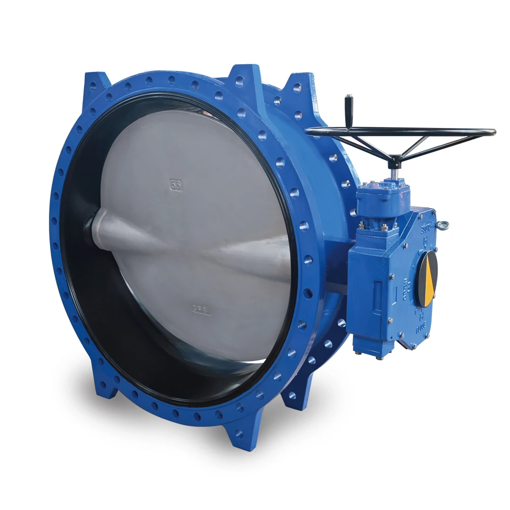 Corrosion Resistant EPDM Seated ISO 5211 Mounting Pad worm gear Cast Ductile Iron Butterfly Valve