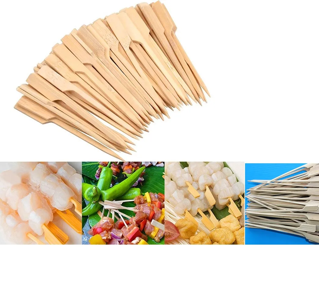 Reasonable Price Bamboo flag Skewer Barbecue Tools Fruit Stick BBQ Skewer Maker For Party Use For Sale