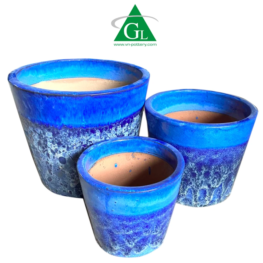 [wholesale] Outdoor glazed pottery - Outdor Clay planters - Ceramic flower pots - Garden plant pot