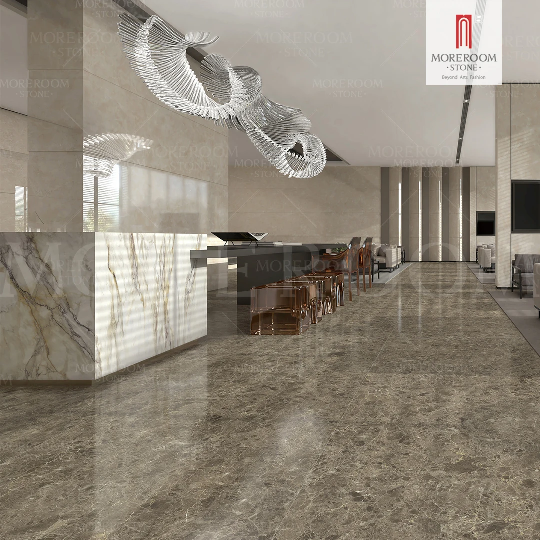 Floor Wall Large Porcelain Tiles Light Grey Granit And Marble Slabs With Nice Design