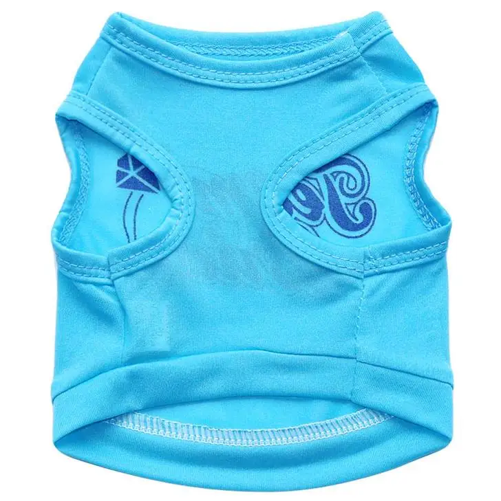 Wholesale Pet Clothing Cat Dog Clothes Summer Dog Vest Apparel Puppy Blank T-shirt