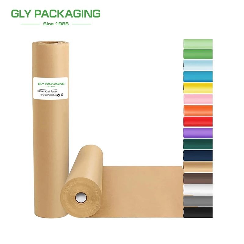 Goods 45.72cm X 3.01cm Brown Kraft Wrapping Paper-Suitable For Different Arts And Crafts Projects-Fix Your Work Or School
