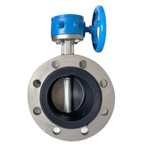 KEFA Stainless Steel PN16 DN125mm5in PTFE Lever Gearbox pneumatic electric Double Flanged Butterfly Valve