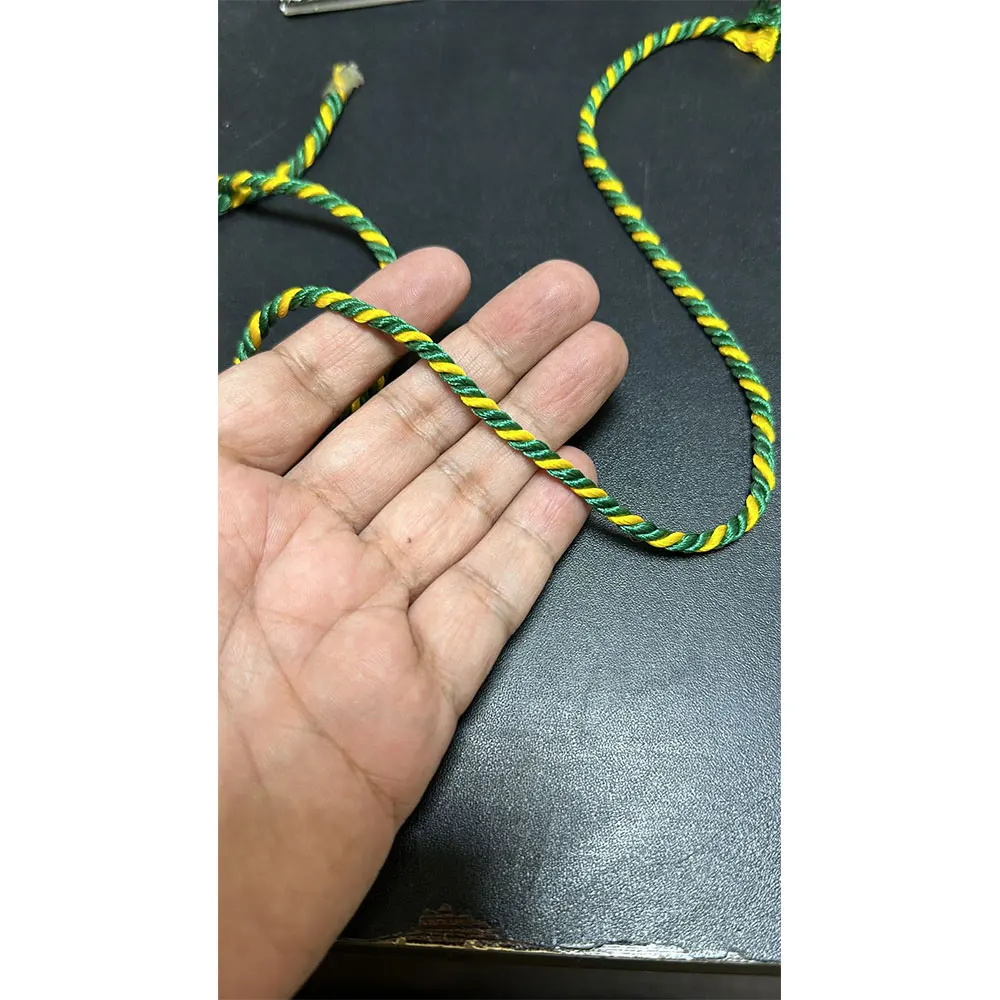 High quality MOQ Custom Logo thread wire Aiguillettes with brass tips for Officer Uniform cord in cotton silk material