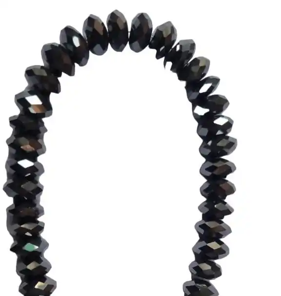 10 MM Black Moissanite Beads Black Moissanite Rondelle  Beads Faceted Diamond| AAA Grade Moissanite jewelry