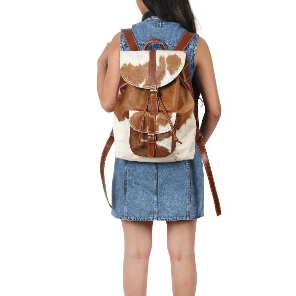 Leather Backpack Purse For Women & Men Travel Rucksack Hiking School Tote Bag Large 16 Inches Shoulder Laptop