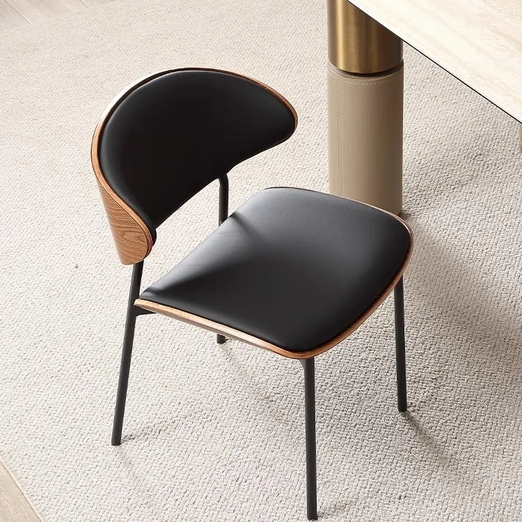 Modern Design Upholstered Leather Bentwood Dining Chair Nordic Japanese Wood Chair Velvet Dining Chairs