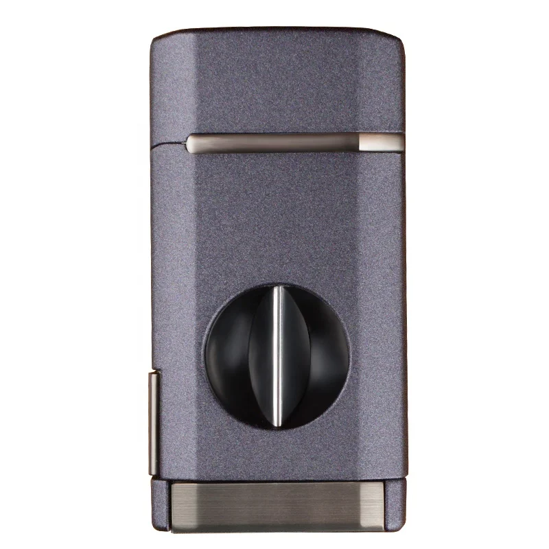Hot Selling Triple Torch Lighter Butane Gas Jet Cigar Lighter Custom Logo Windproof Lighter 3 Flames With Cigar Punch