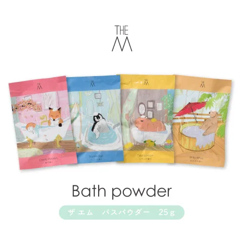 Scent of Hinoki Lemon scent Sakura scent Bath Powder