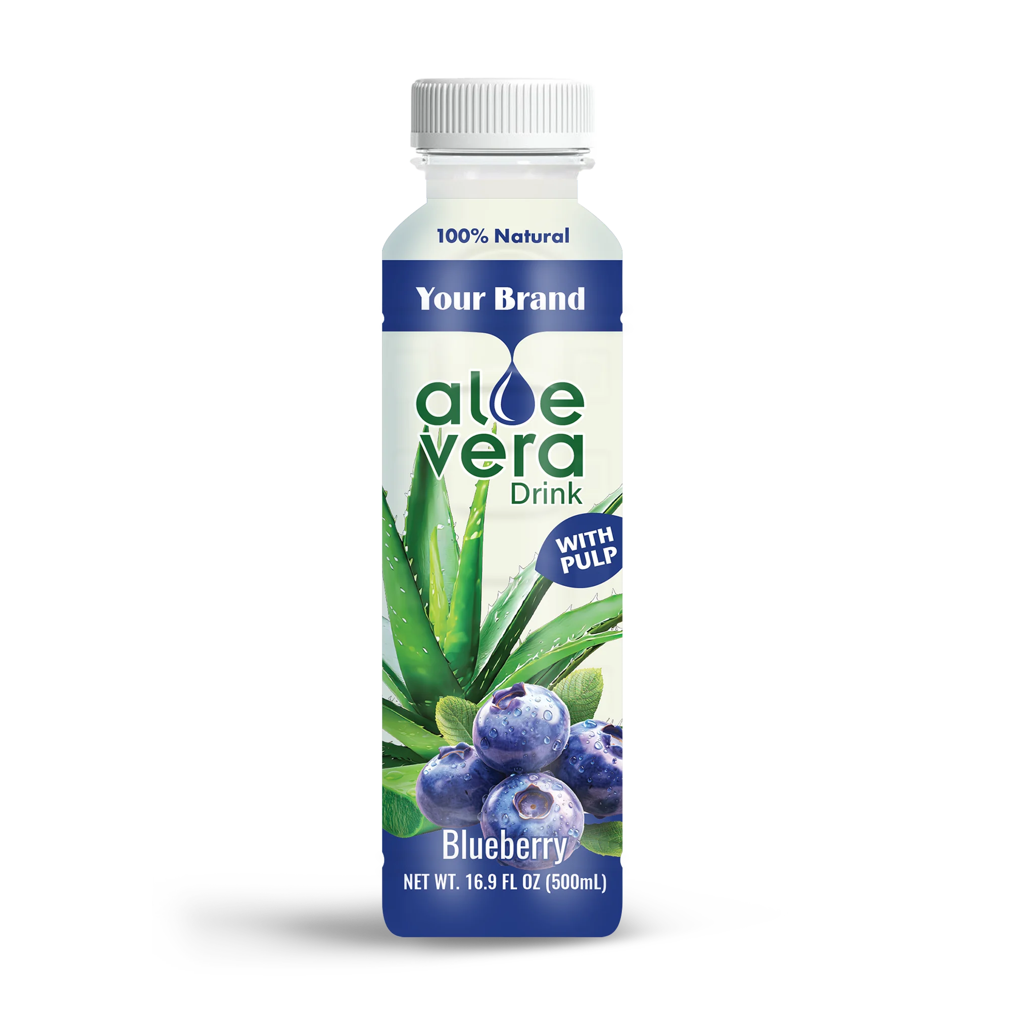 Aloe Vera Juice Drink with Pulp 500ml TAN DO Vietnam Manufacturer - Tethered Cap, Private Label, Wholesale Best Price, OEM/ODM