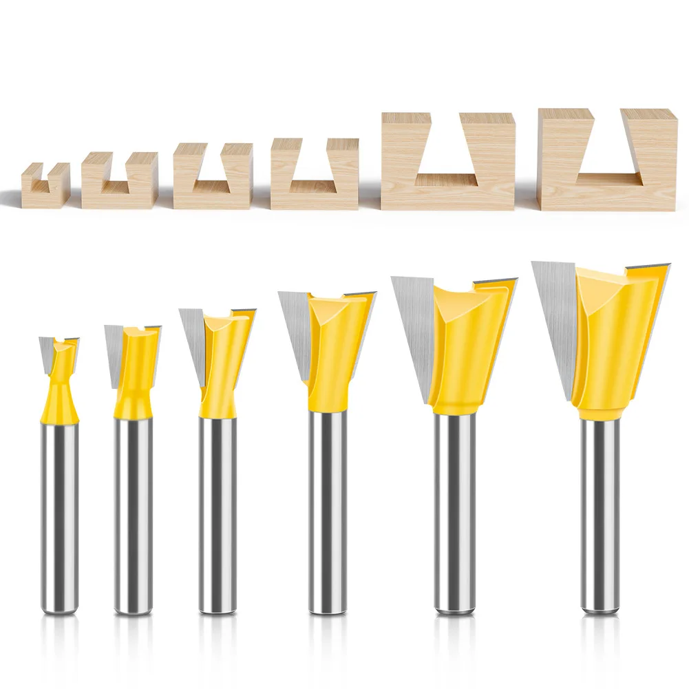 8mm Shank Cemented Carbide Carbide Straight Dovetail Knife Small Dovetail Knife Carbide Woodworking Milling Cutter