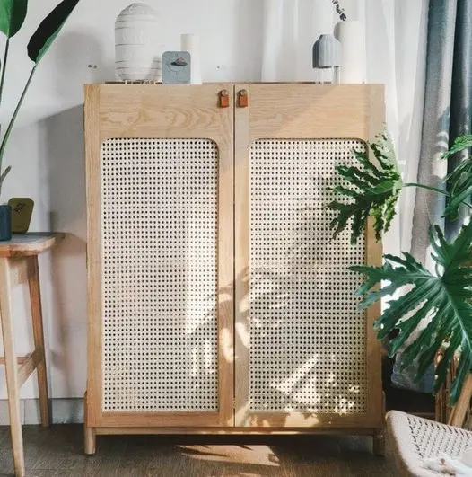 Natural Rattan Solid Wooden Cabinet Furniture With High Quality benchcraft rattan furniture made in Vietnam