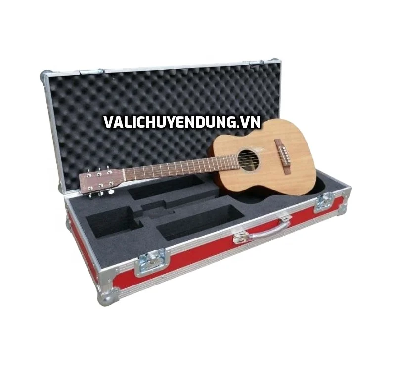Wholesale Sturdy Aluminum Guitar Case Lockable Customize Instrument Storage Case with Foam Instrument Case