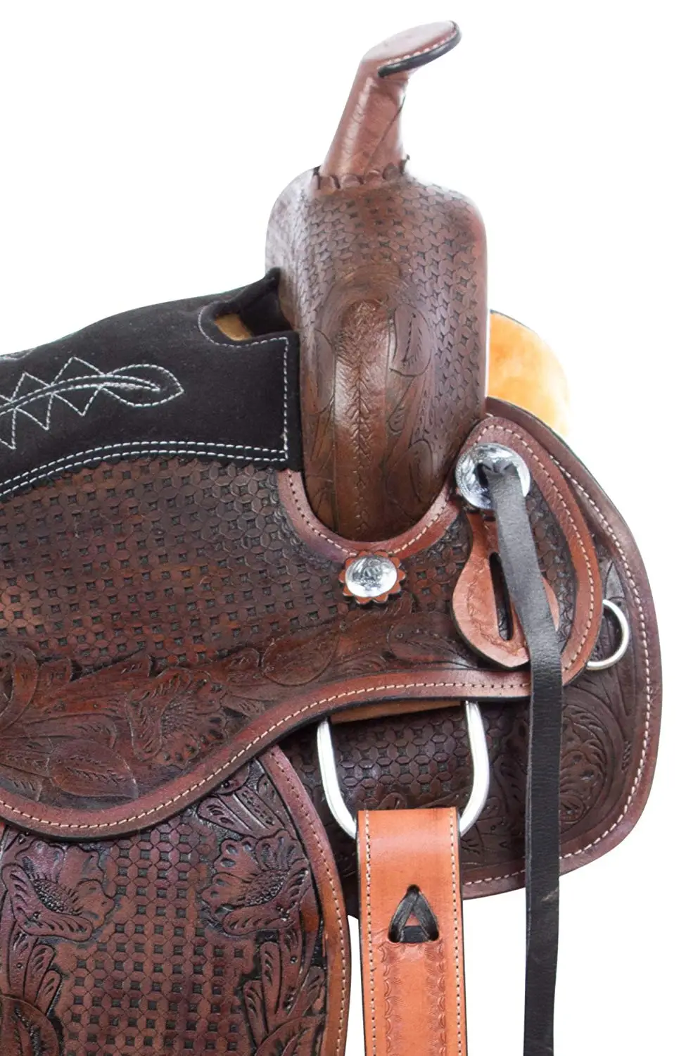 Manaal Enterprises Classic Quality Handmade Premium Leather Comfort Western Barrel Racing Trail Equestrian Horse Saddle Tack Set