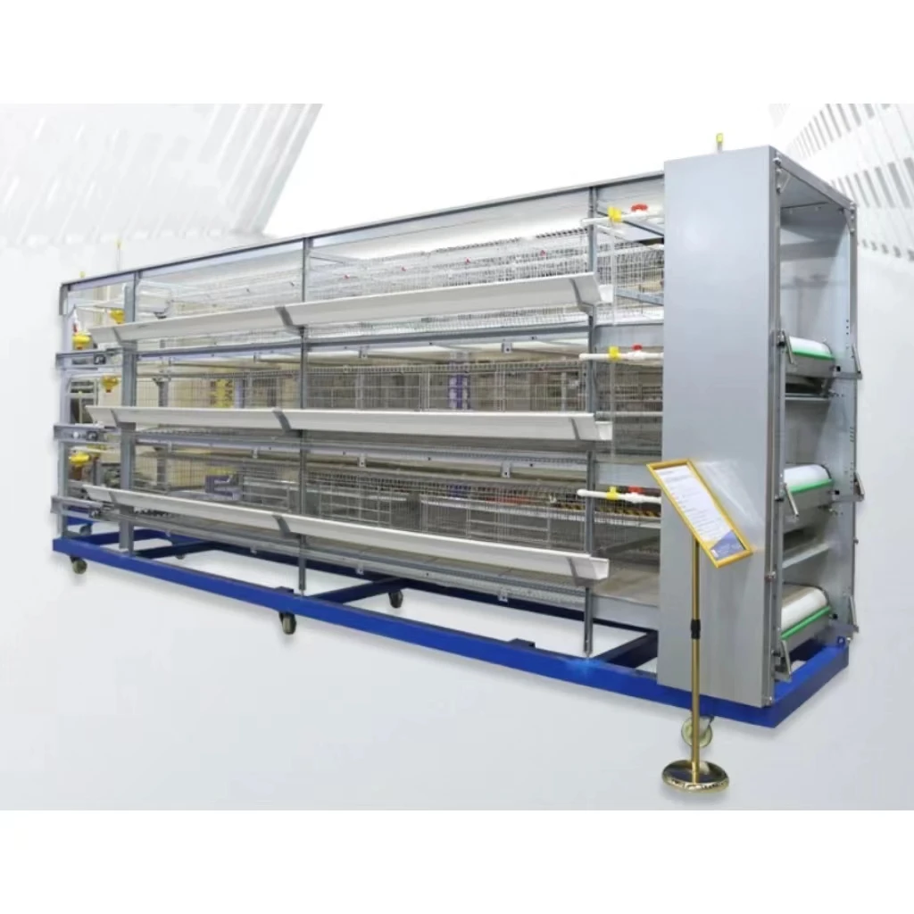 Modern H-Type Design Automatic Chicken Cages for Poultry Farms Steel Material Portable Animal Bird Houses New Used Condition