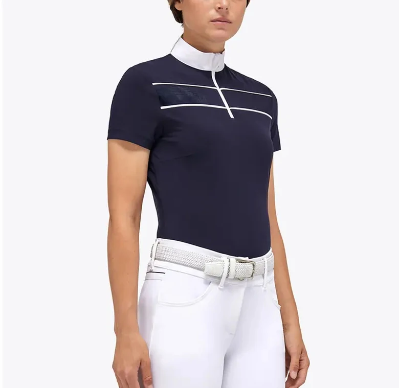 Durable Competition Shirts 2023 New Style For Women Equestrian Horse Riding Ladies Equestrian Horse Rider Show Shirt