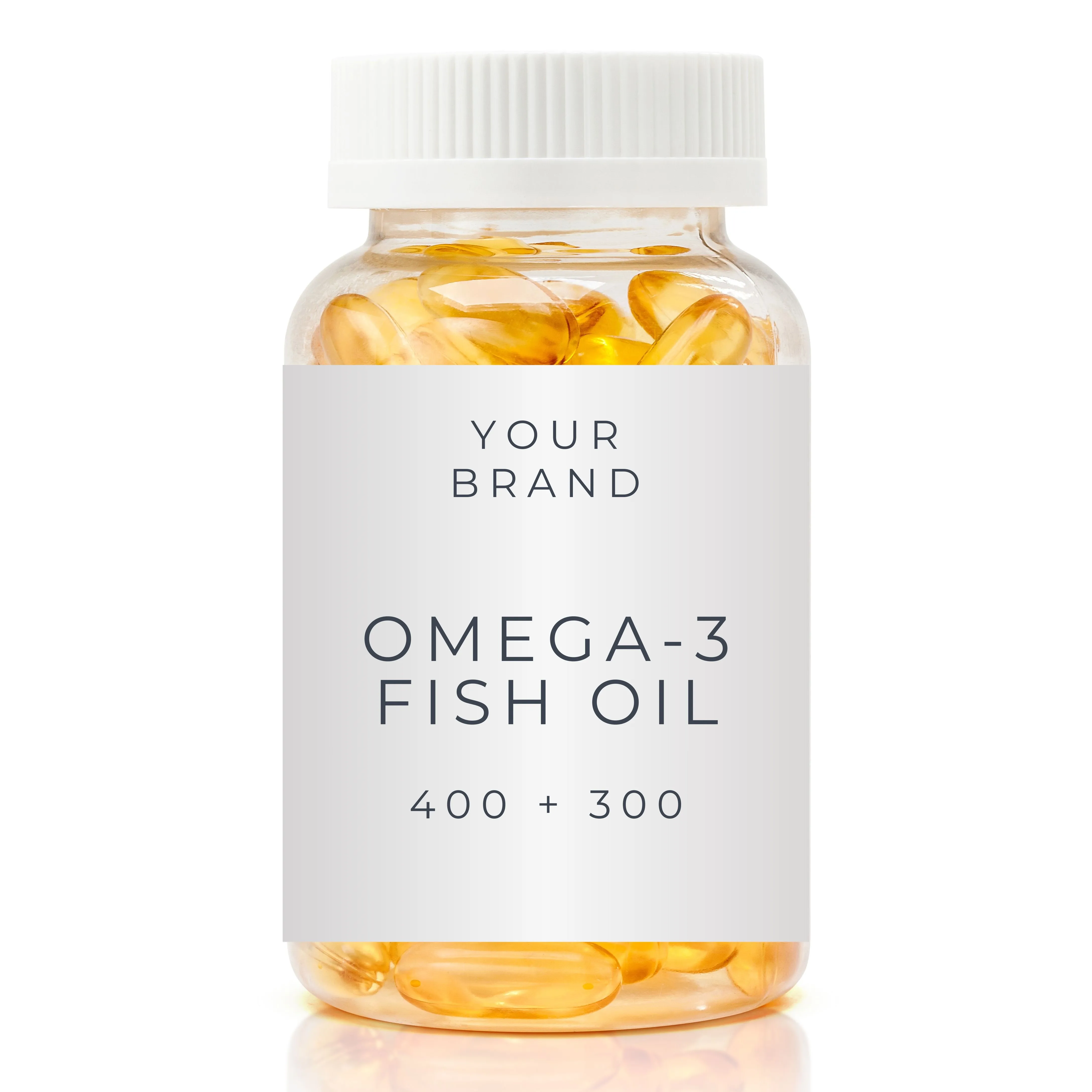 1000 мг премиум качества Омега-3 рыбий жир с 400 EPA и 300 DHA Private Label