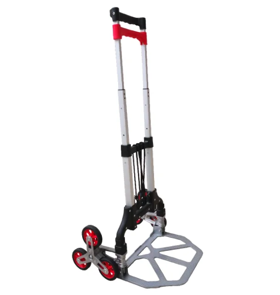 Aluminum Trolley Cart Stair Climbers with 6 Caster Shopping Trolley