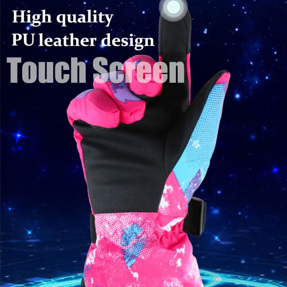 Thermal Men Winter Sports Ski Gloves Heated Waterproof Touch Screen Ski Gloves Ski Mittens