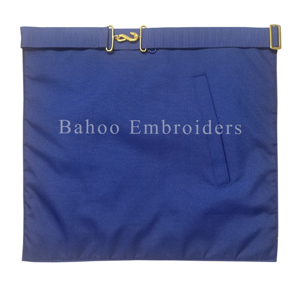 ROYAL ARCH CHAPTER GRAND APRON FOR REGISTRAR WITH TWO TASSELS HAND-EMBROIDERED EMBLEM AND TAU CROSS (BH-M-510)