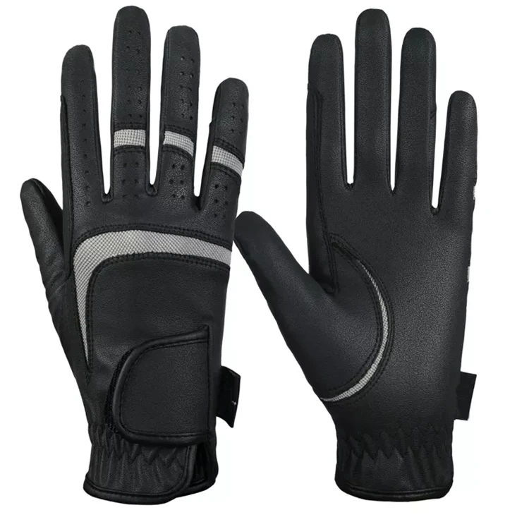 Horse Riding Equestrian Gloves Synthetic Leather Ladies breathable Gloves Anti Slip Firm Grip Touch Screen Riding Gloves