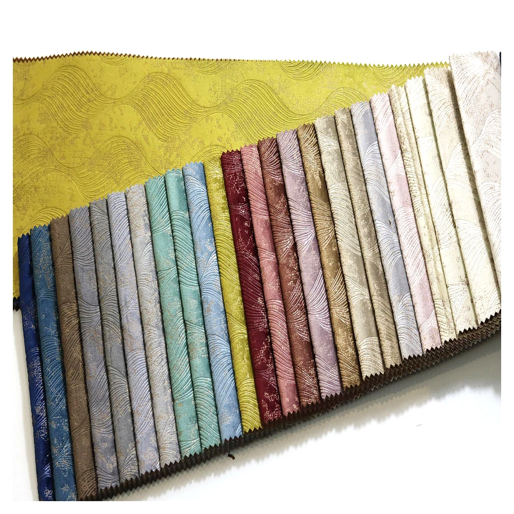 Customized Design Holland Velvet Multicolour Embossed Supersoft Velours Fabric for Sofa Set