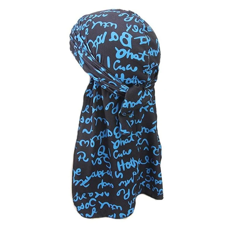 Wholesale silk hair durag  with head tie wraps custom logo designer durags satin
