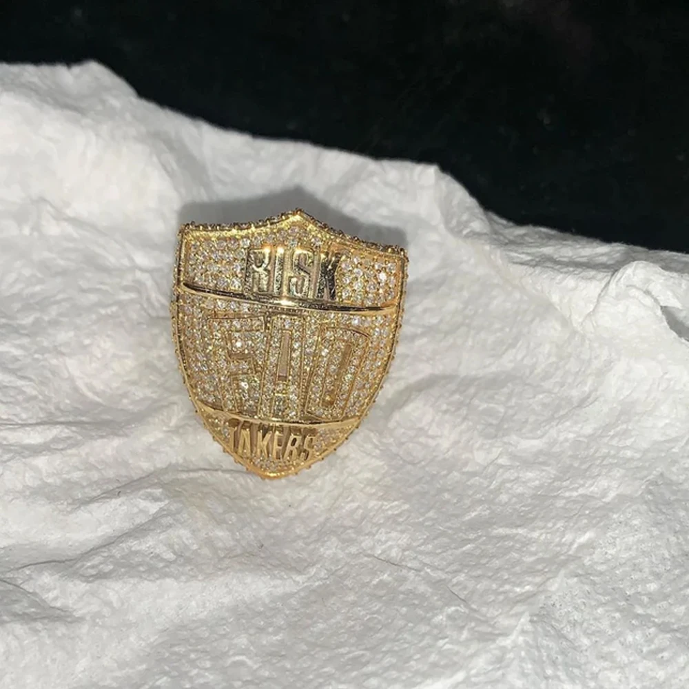 Factory Outlet 14k White Gold Champion Solid Full Ice Out Diamond Ring With Real Vvs Moissanite Diamond Ring For Men