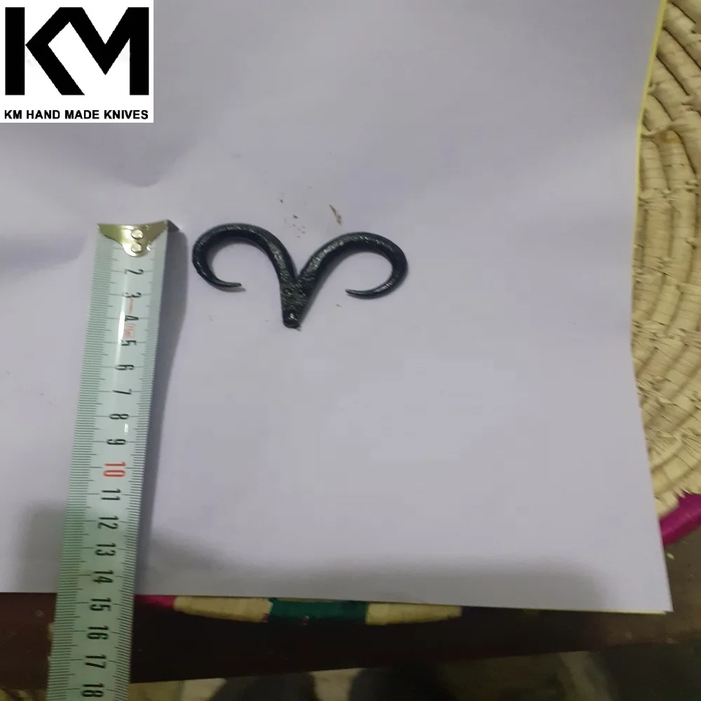 CUSTOM HANDMADE CARBON STEEL MEDIEVAL ANTIQUE FORGED NECKLACE MEN & WOMEN JEWELRY HAND FORGED BLACK IRON GOAT SHAPE HEAD PENDANT