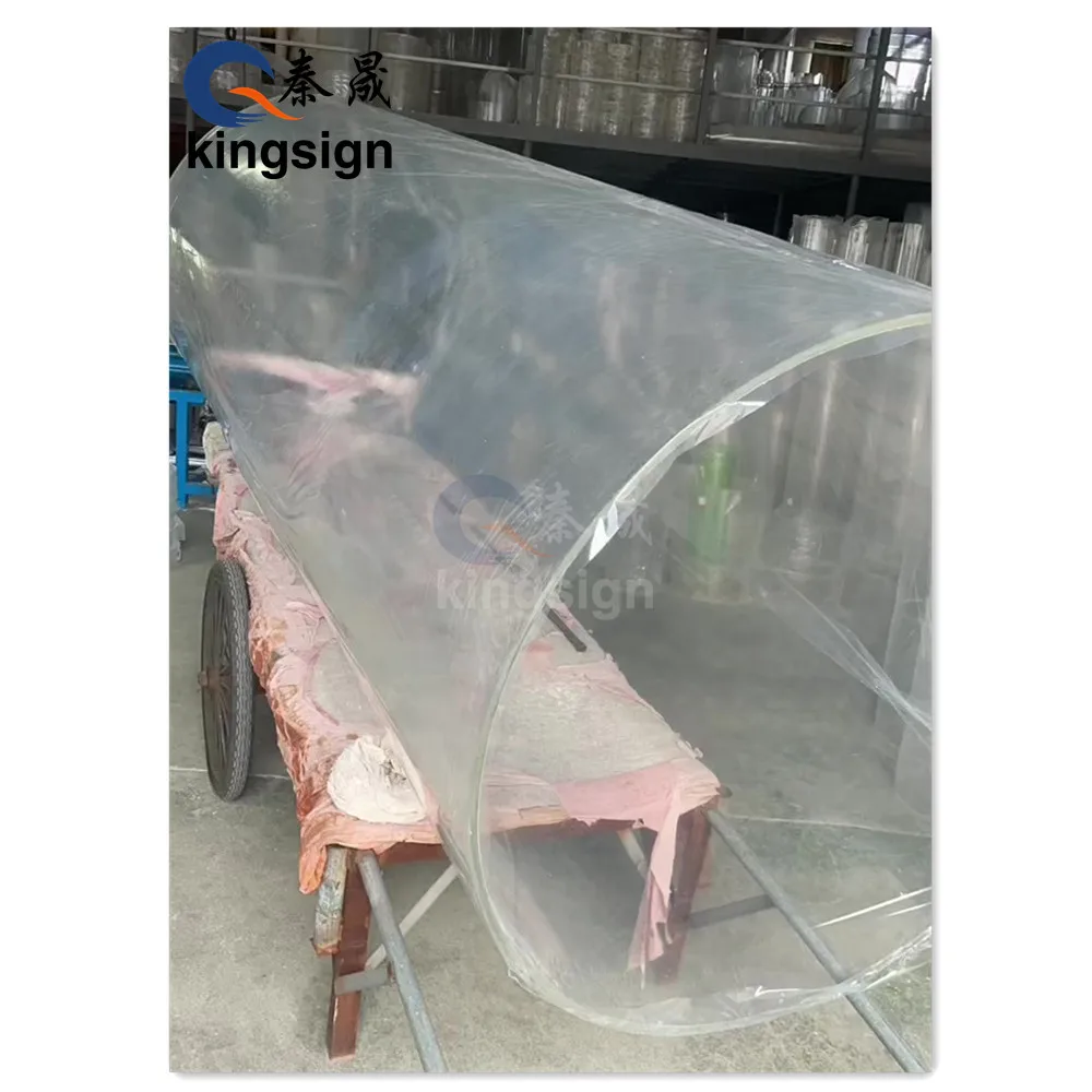 Kingsign excellent quality 10 years popular product once cast acrylic tube for high pressure test purpose