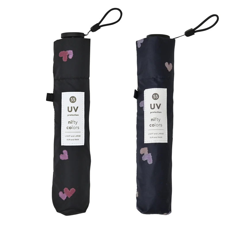 compact umbrella smart light crayon heart carbon mini 55