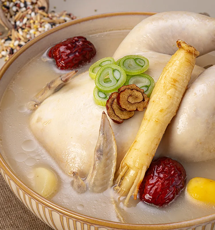 CYSO 8 Grain Scorched Rice Oven-baked Nurungji Samgyetang Korean Instant Chicken Soup With Thick Chicken Feet Broth