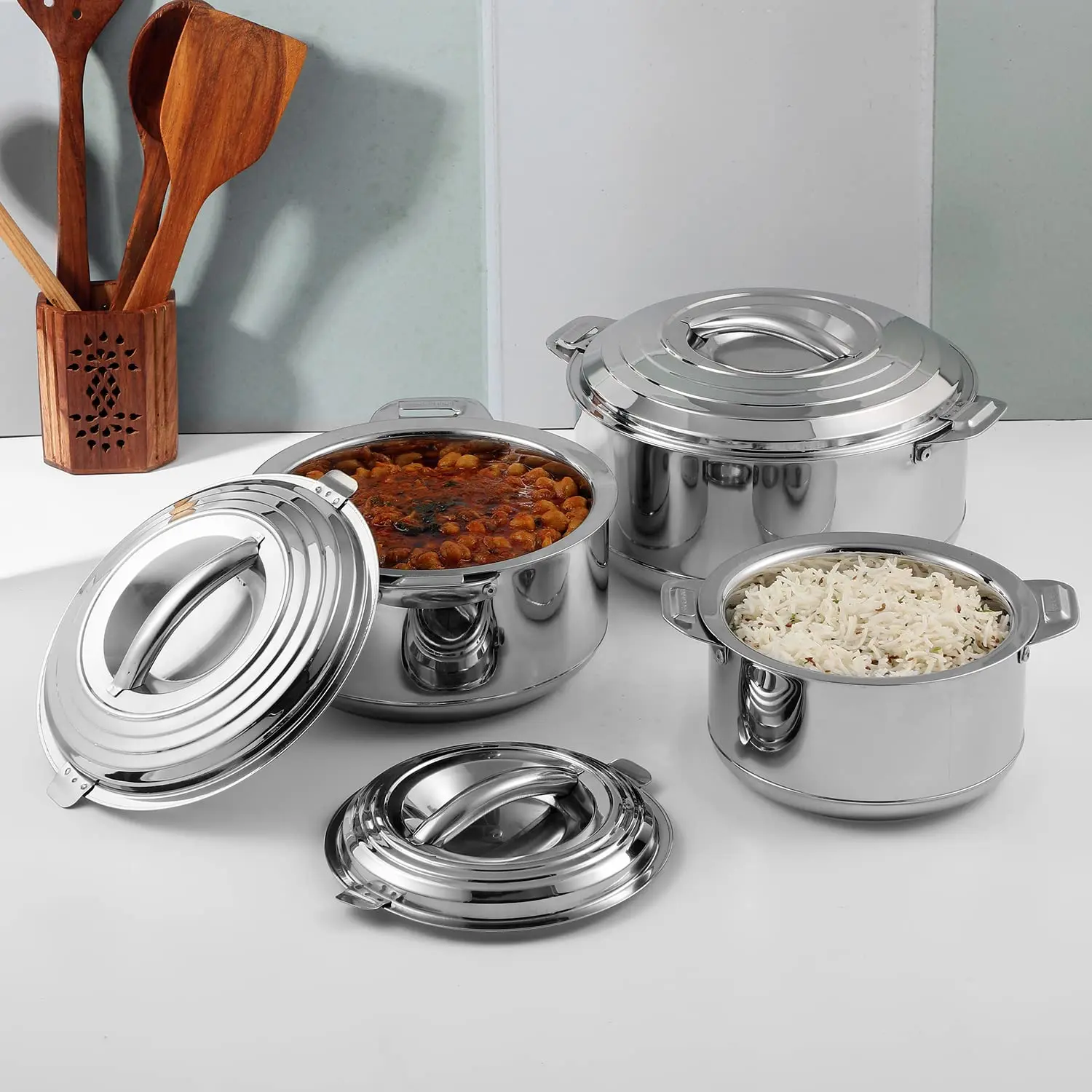 2024 Wholesale Prices Seller Casserole Food Container Stainless Steel cookware cooking Pot set with Lid