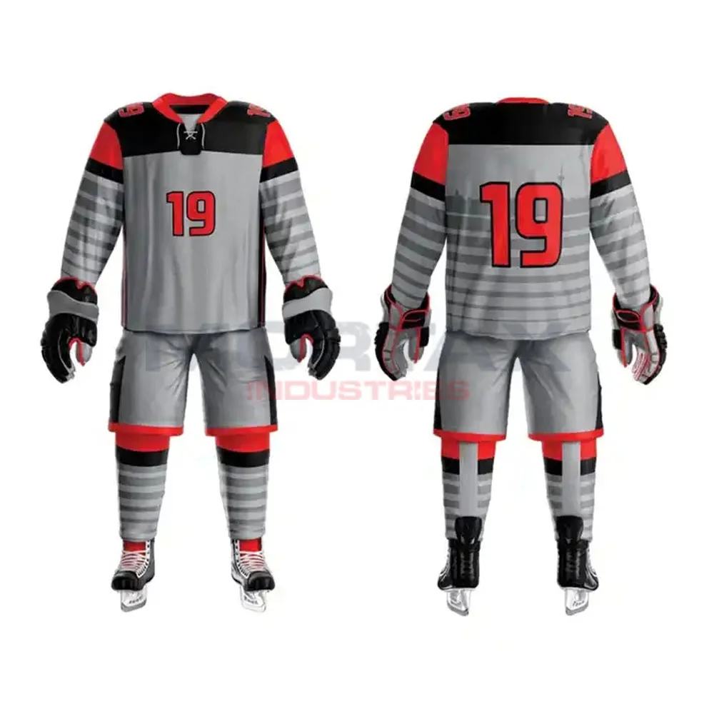 Sports Team Wear 100% Polyester Ice Hockey Jersey And Pants For Practice High Quality Soft Ice Hockey Uniforms